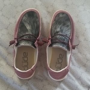 *SOLD*  Custom Cowhide Hey Dudes